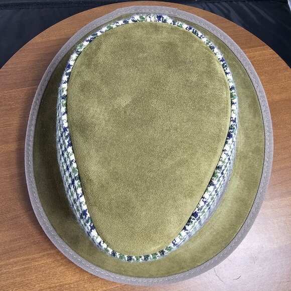 Eco Soho Suede / Fabric Fedora American Hat Makers | Sage | Small RARE - Picture 6 of 9